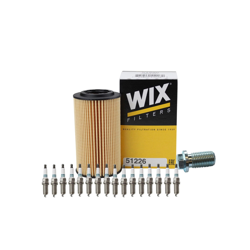 Wix Engine Oil Filter & Denso 16 Iridium LL Spark Plugs for W220 S55 AMG (2000–2006)