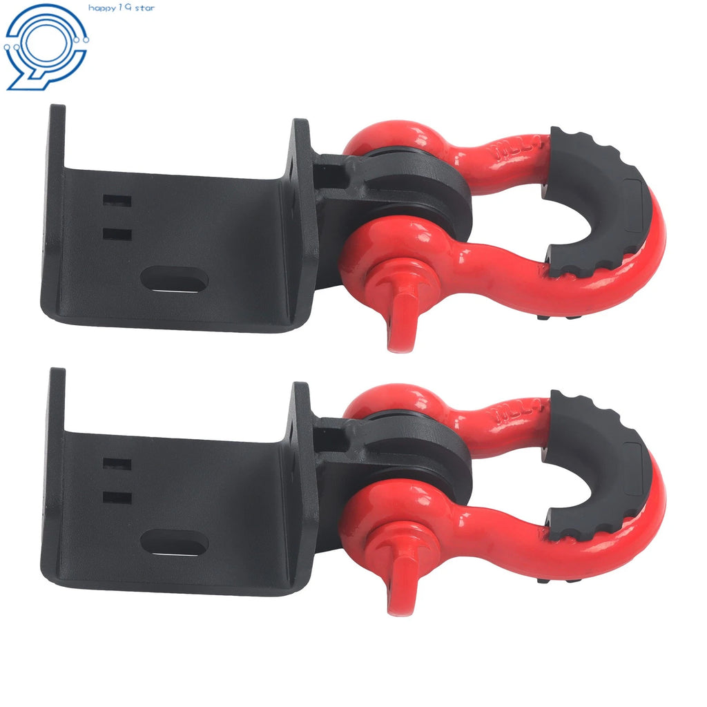2-Piece Front Tow Hook Mounting Brackets & 3/4" Shackles for Toyota Tacoma (2009–2023)