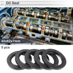 Set of 5 Oil Seal Rotary Shaft Seal Nitrile Rubber 42x62x7mm