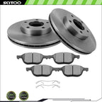 Front Solid Brake Rotors & Ceramic Pads for Mazda 3 (2004–2013)