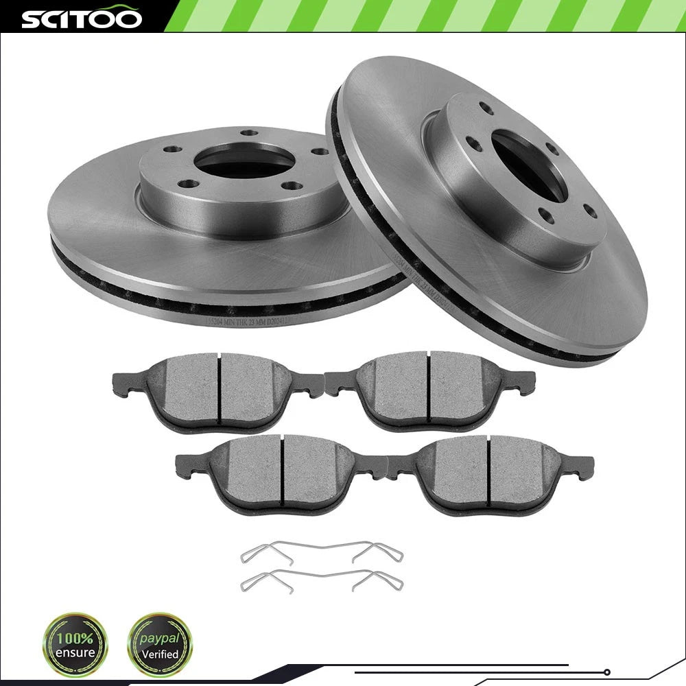 Front Solid Brake Rotors & Ceramic Pads for Mazda 3 (2004–2013)