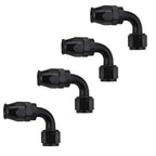 Set of 4 90 Degree 6AN PTFE Hose End Fittings for PTFE Hose Only
