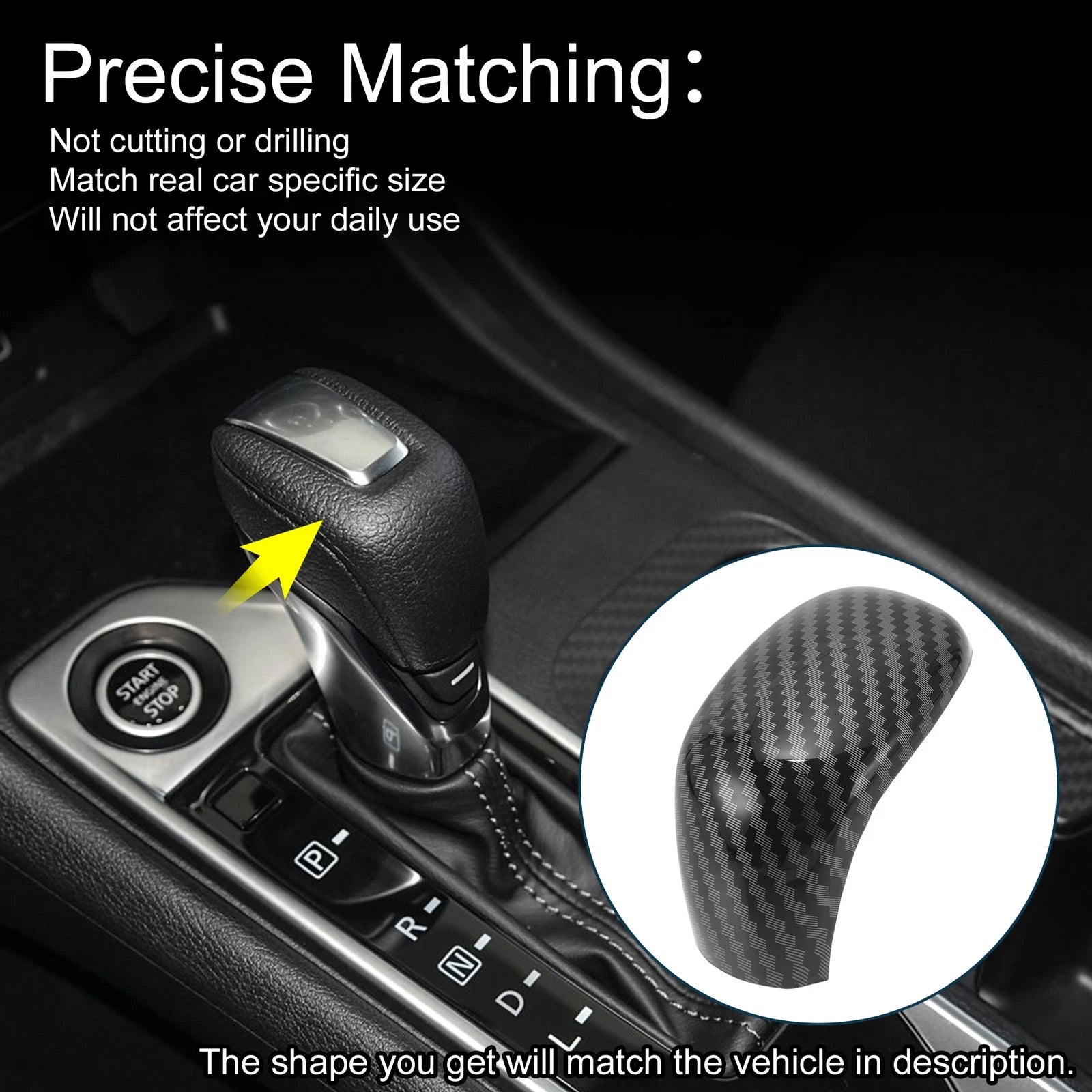 Gear Shift Knob Cover Sticker for Nissan Sentra Altima Versa (2020–2024)