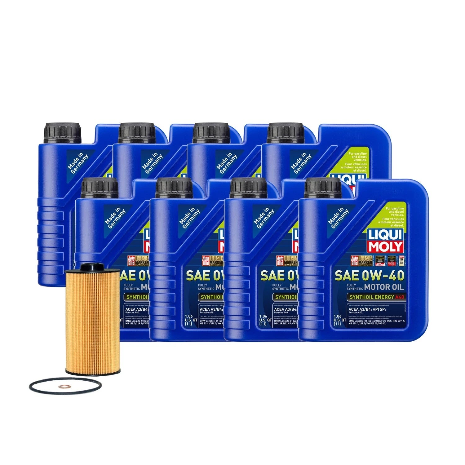 Oil Change Kit for BMW X5 M60/M62 (2000–2006) - 8L Liqui Moly A40 0W-40