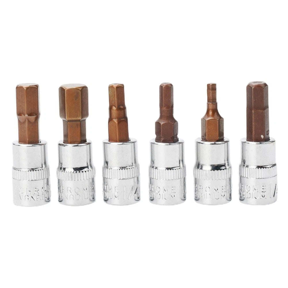 Set of 6 H3-H8 Hex Screwdriver Bits for Automotive Use (2021)