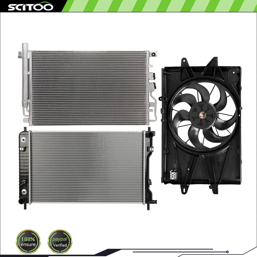 A/C Cooling Fan & Radiator & Condenser Kit for GMC Terrain (2010–2016)