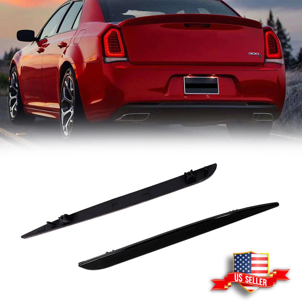 Pair of Euro Smoke Lens Rear Bumper Reflectors for Chrysler 300 (2015–2022)