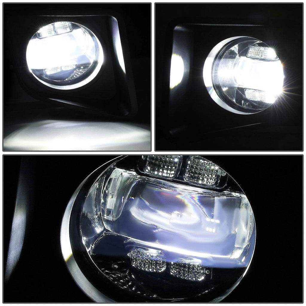 LED Projector Fog Lights for Toyota Tundra (2014–2021) - Clear Lens, Switch, Bezels