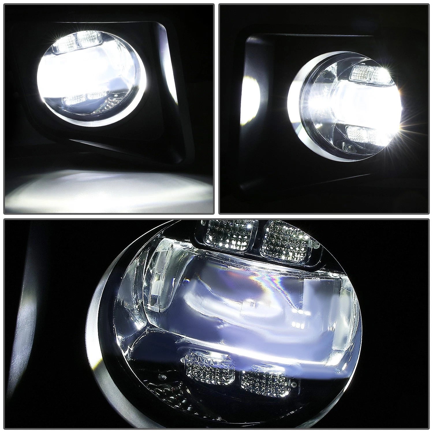 LED Projector Fog Lights for Toyota Tundra (2014–2021) - Clear Lens, Switch, Bezels