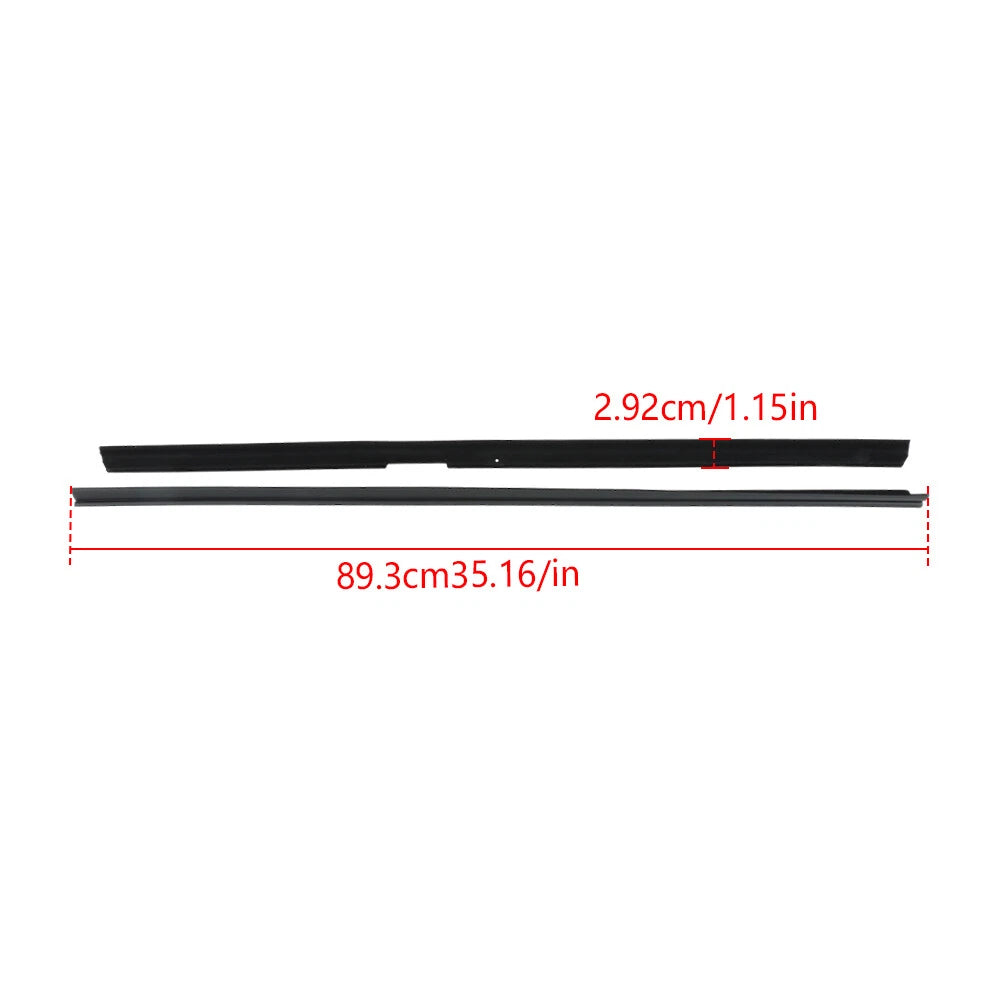 Set of 4 Window Weatherstrip Seals for Chevy Corvette (1984–1989) Rubber