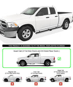 Set of 2 Wheel to Wheel Running Boards for Ram 1500 (2009-2018)