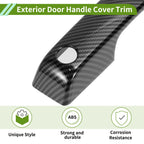 Set of 1 Exterior Door Handle Cover Trim for Ford Bronco (2021–2025) Carbon Fiber Black