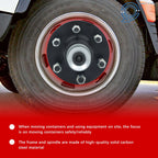 Set of 4 Heavy-Duty Container Wheels with Bolt-On Axle Hub Kit