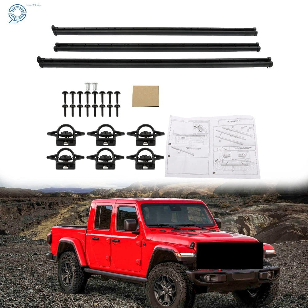 Side Rails for Jeep Gladiator (2020–2023) Black Trail Cargo