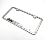 License Plate Frame Brushed Stainless Heavy Duty for Jeep Wrangler (2018–2024)