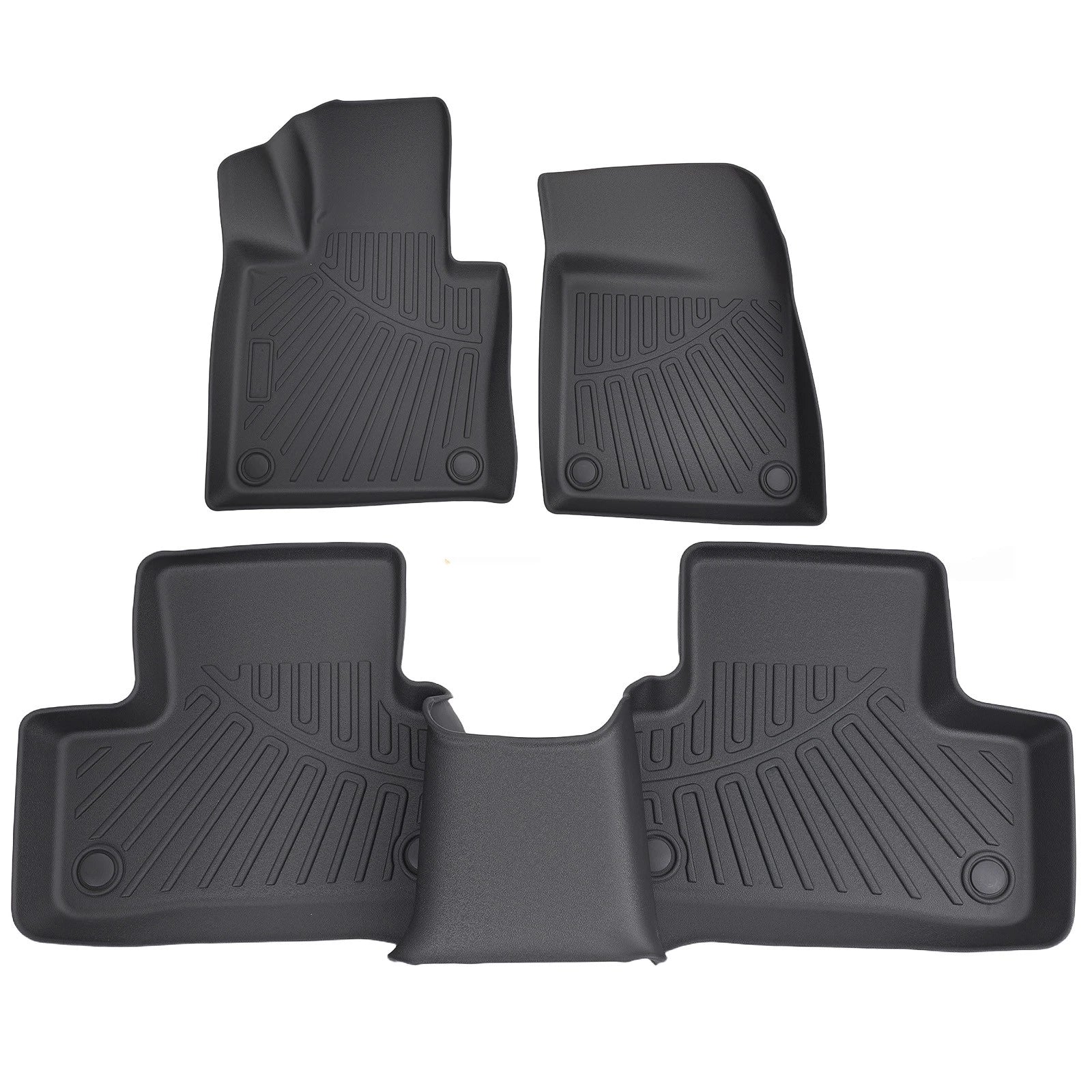All Weather TPE Floor Mats for Volvo XC60 (2018–2025) Black Waterproof
