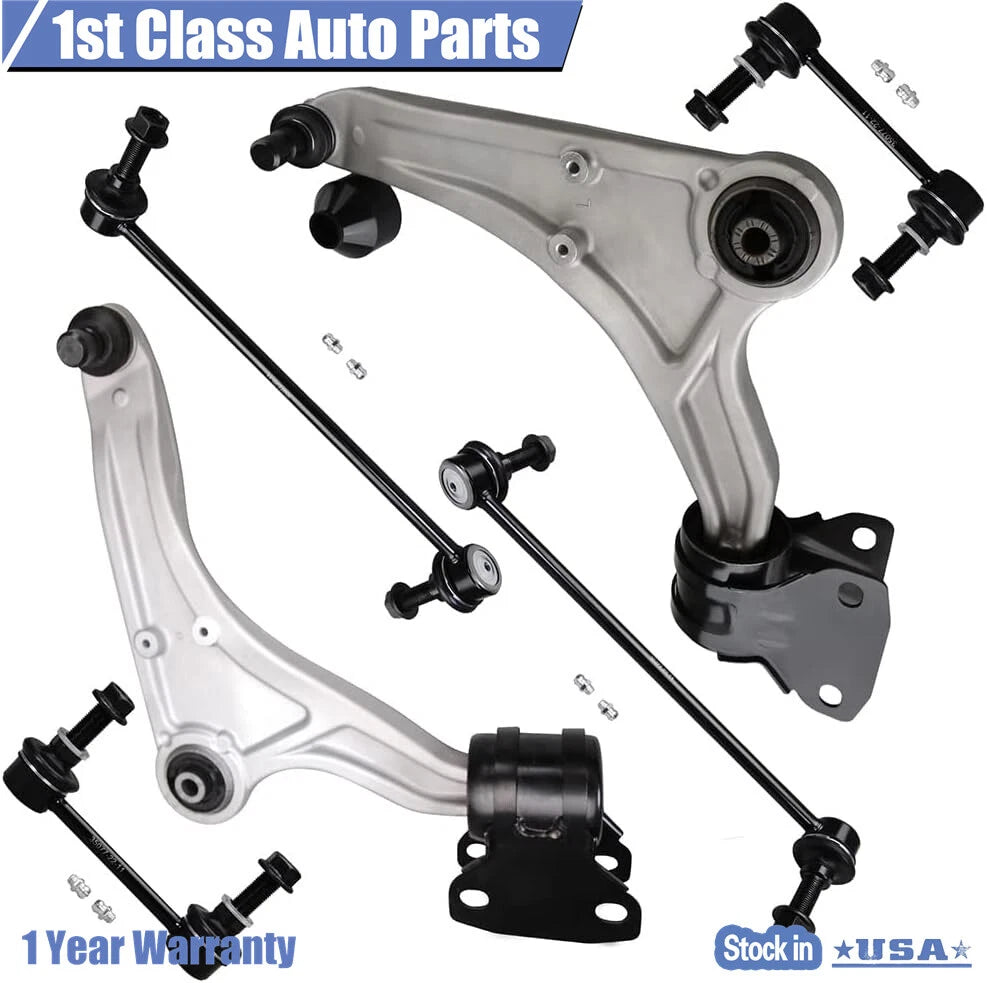 6PC Front Lower Control Arm & Ball Joints Kit for Lincoln MKZ (2013–2018)