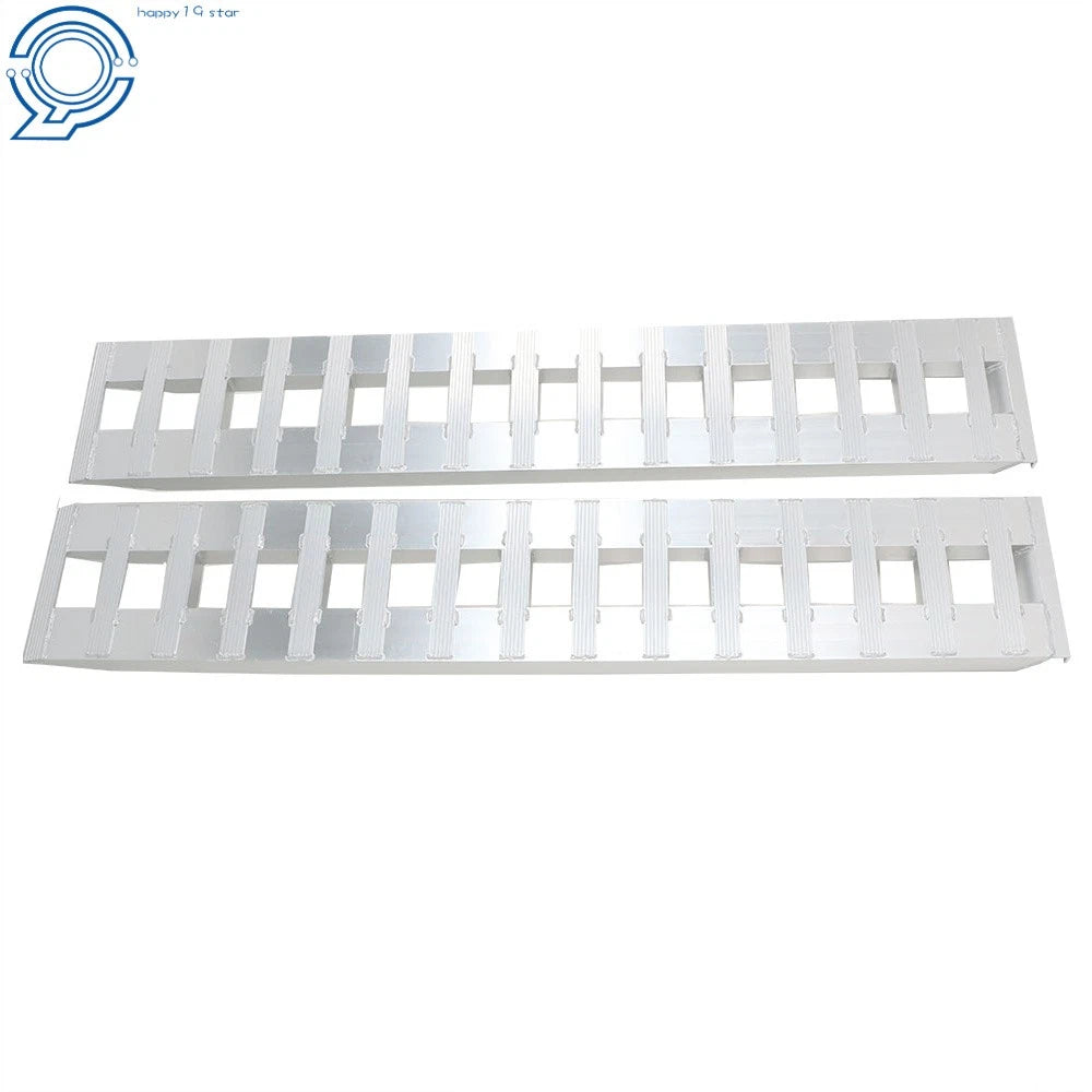 Set of 2 Aluminum Trailer Ramps for Car Truck (Heavy-Duty, 6000 lbs)