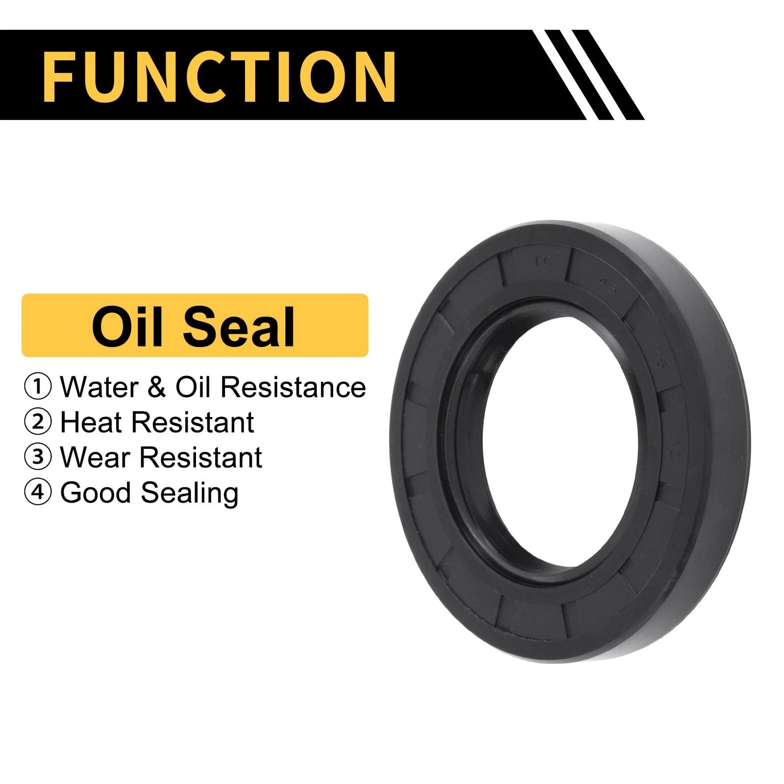 Set of 5 Oil Seal Rotary Shaft Seal NBR Rubber 45x75x12mm