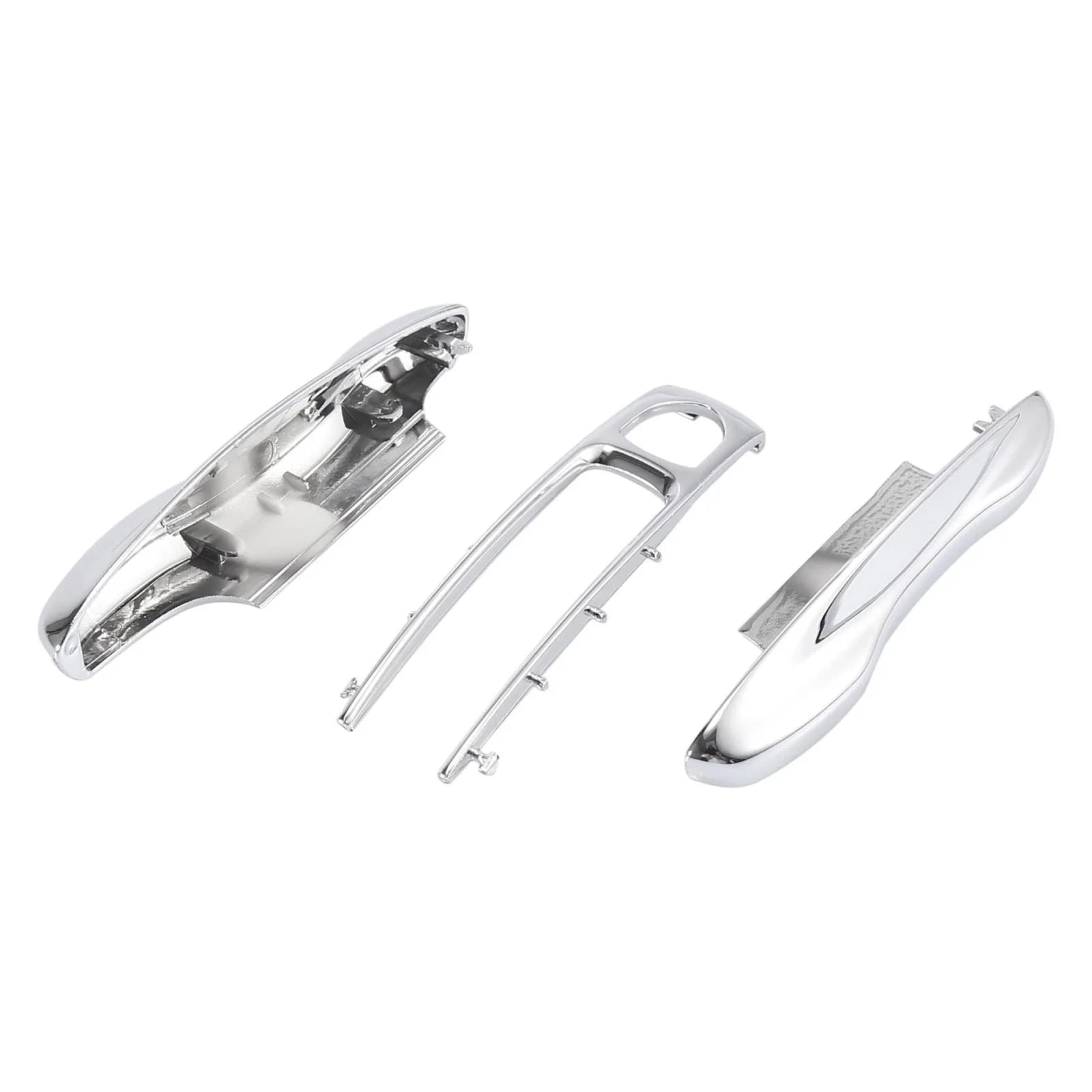 Silver Tone Key Cover Fob Shell for Porsche Panamera Cayenne (2010-2023)