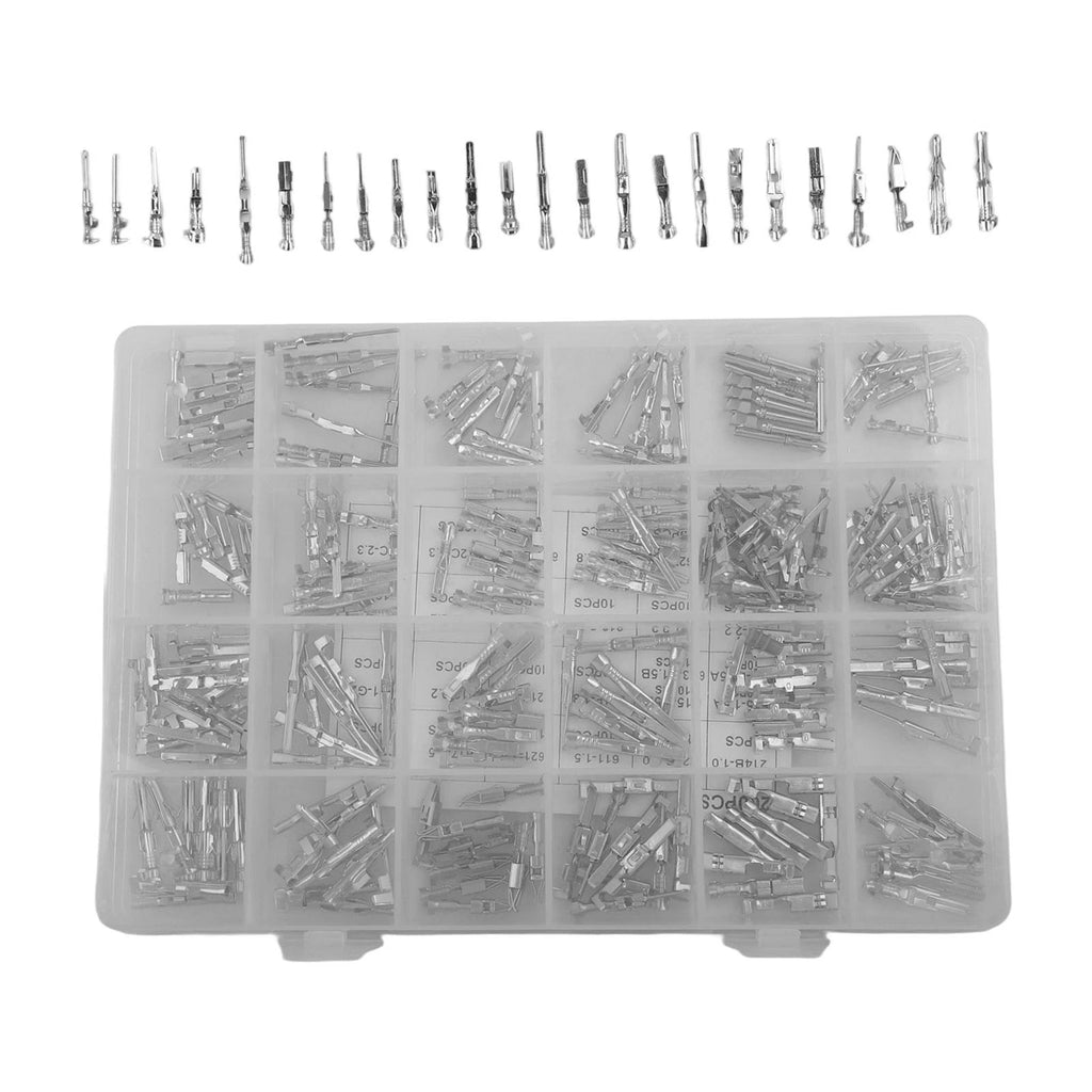 260Pcs Tinned Copper Electrical Wire Terminal Pins for Various Connectors