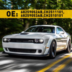 Set of 2 Headlight Bezel Lamp Cover Trim for Dodge Challenger (2015–2021)