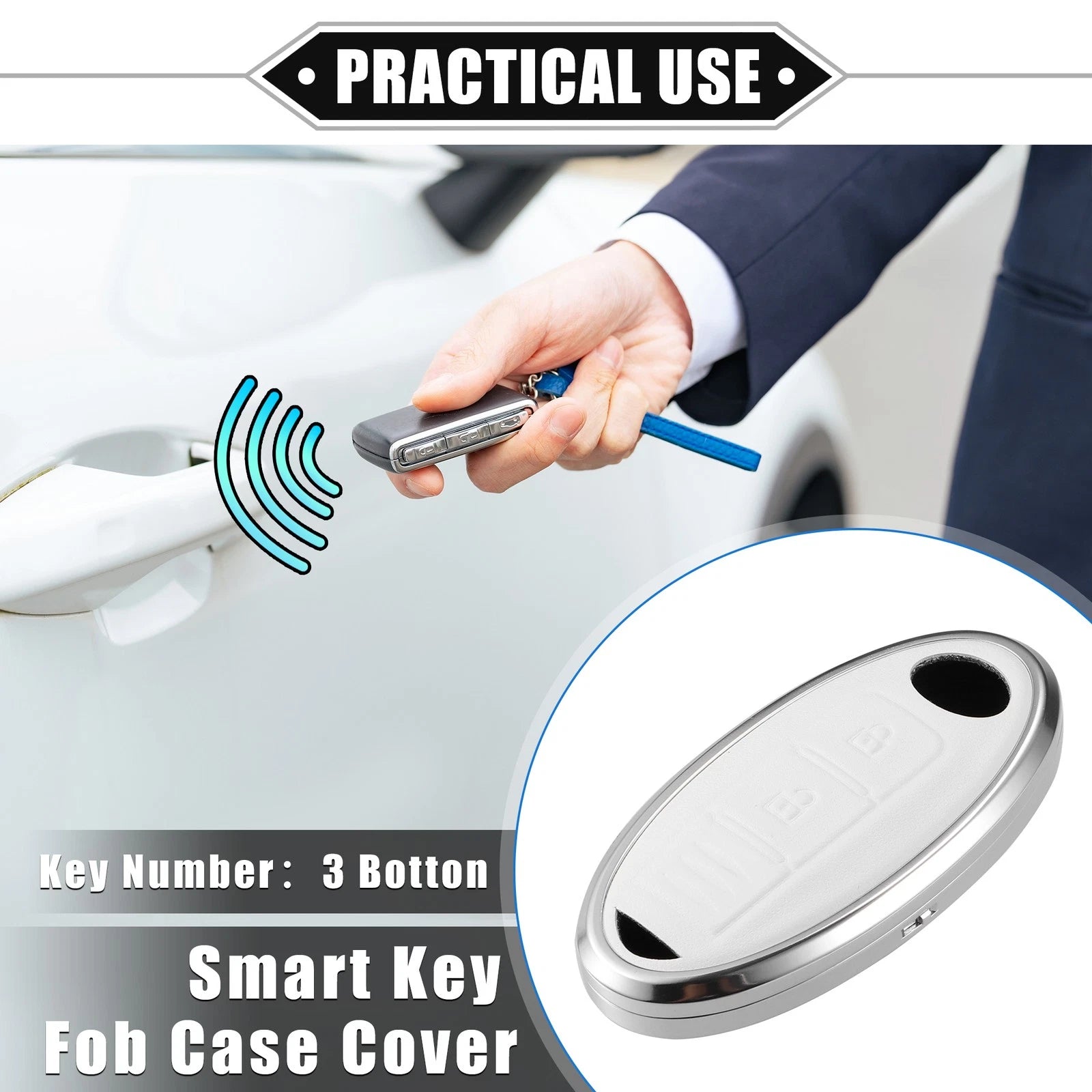 Set of 3 Button Remote Key Fob Cover Case for Nissan Elgrand 