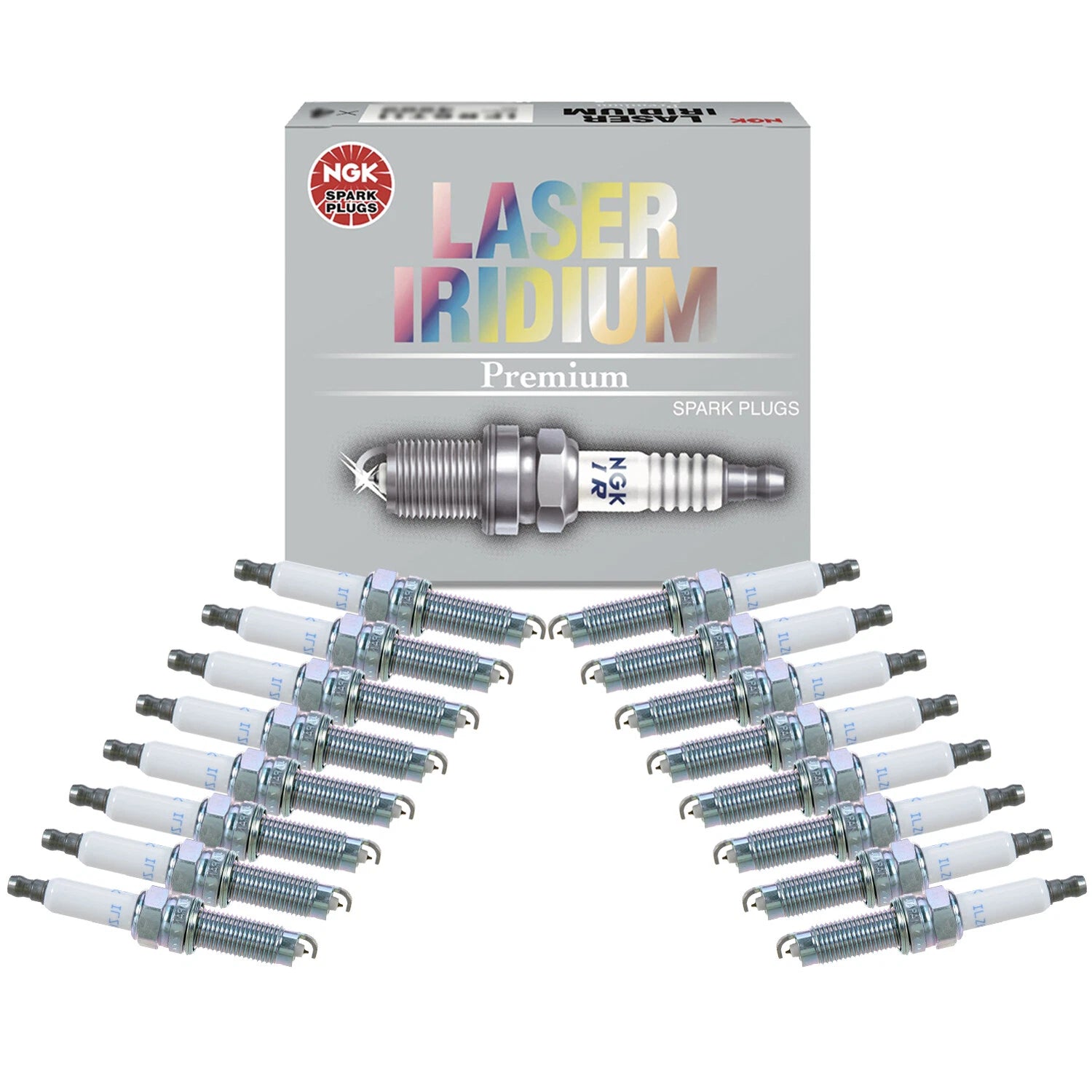 Set of 16 NGK Laser Iridium Spark Plugs for Audi Q7 VW Passat Porsche Cayenne (2007–2021)