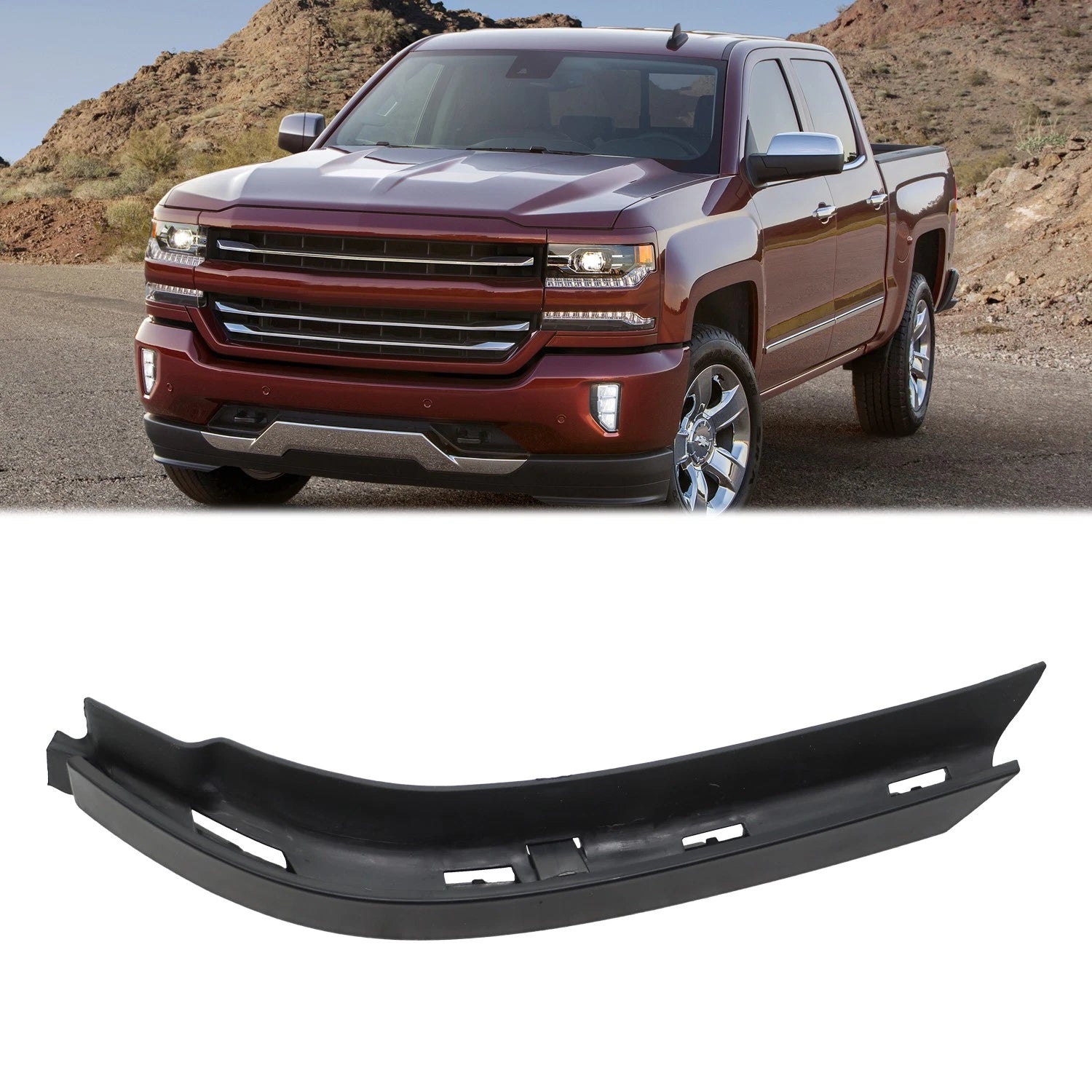 Front Left Driver Side Bumper Filler for Chevy Silverado 1500 (2016–2018) 84052264