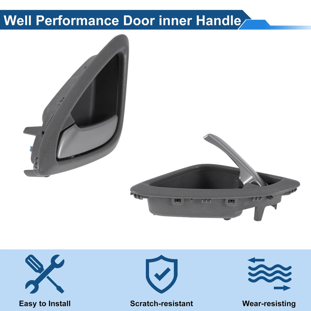 Front Passenger Side Interior Door Handle for Chevrolet Sail (2010–2014) Gray Chrome