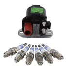 Ignition Coil & 6 Platinum Spark Plugs Kit for Mercedes R129 300SL (1989–1993)