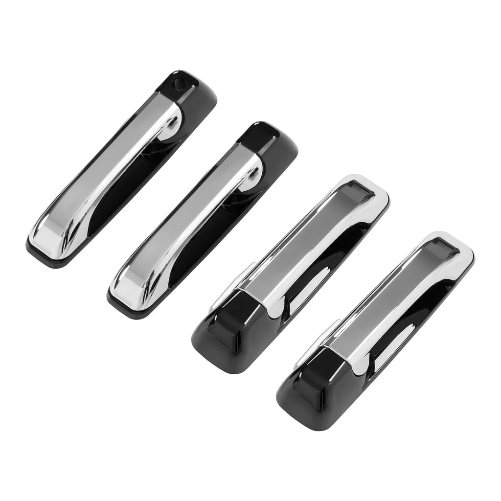Set of 4 Exterior Door Handles for Dodge Ram 1500 (2009–2024) / 2500 (2011–2024) Silver