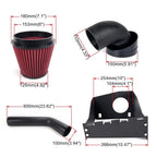 Cold Air Intake System with Heat Shield & Red Filter for Ford F150 (2009–2010)