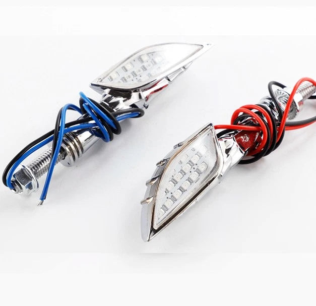 2X 8mm/10mm LED Turn Signal Light Indicators for Motorcycle