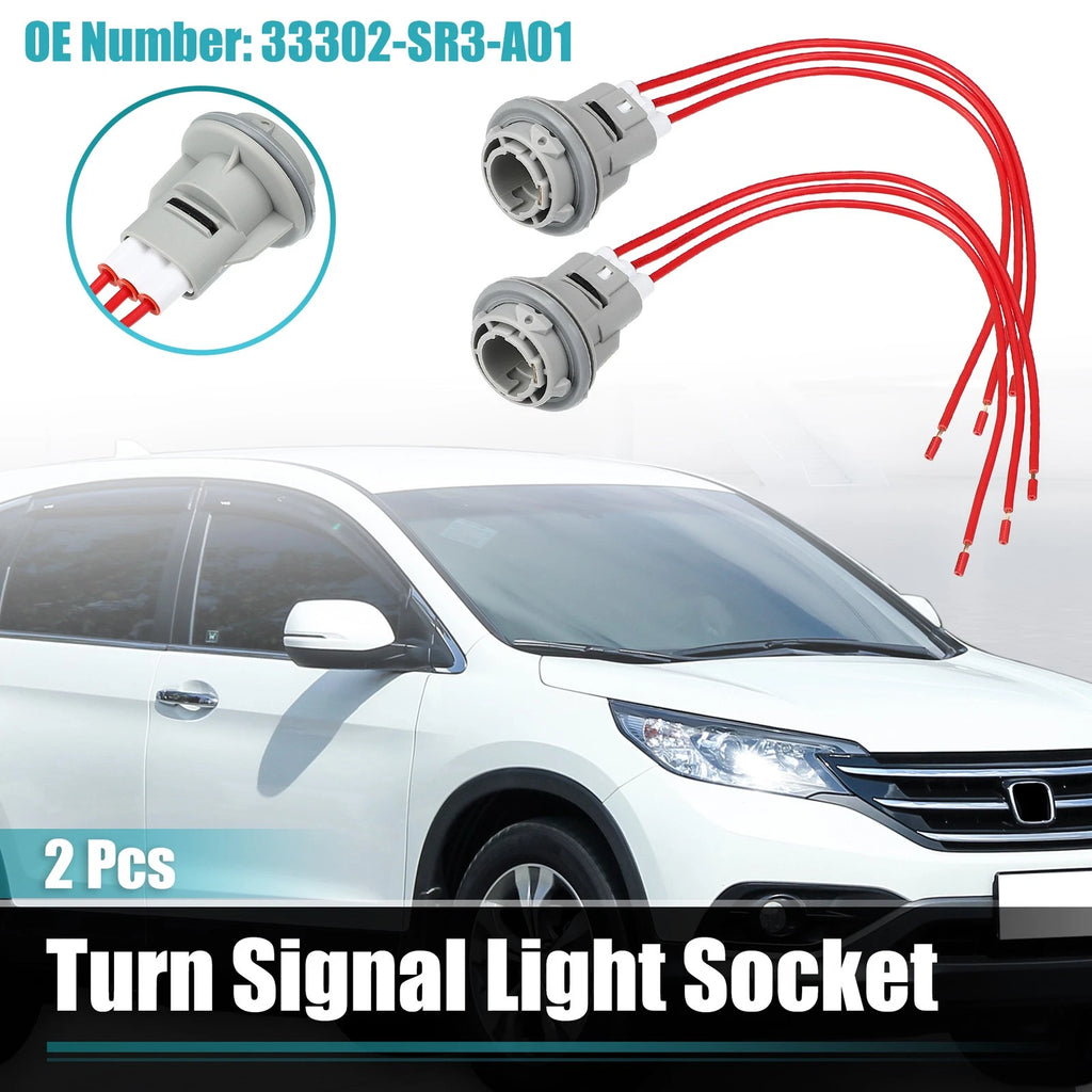 Set of 1 Turn Signal Light Socket Connector Harness for Honda  33302-SR3-A01