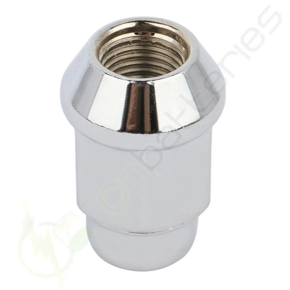 24 Chrome M12x1.25 19mm Hex Bulge Lug Nuts for Infiniti Nissan (Fits Various)