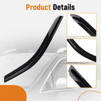 Window Rain Vent Deflector for Dodge RAM 1500 Crew Cab (2009–2018) Acrylic