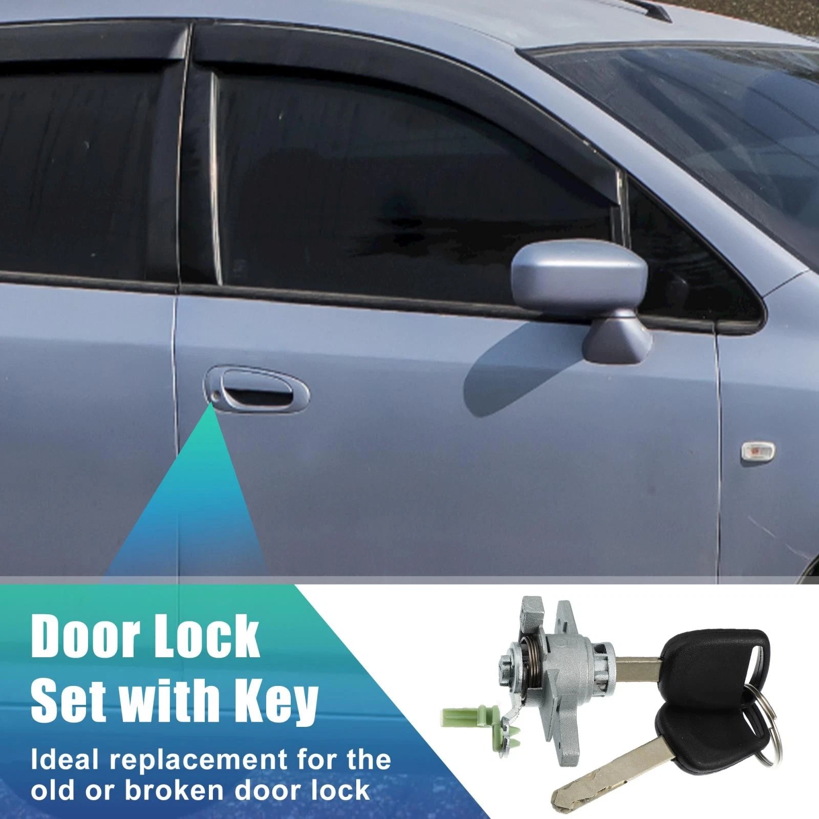 Front Left Door Lock Cylinder with 2 Keys for Honda Odyssey (2005–2010) 72185-SHJ-A01
