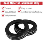 Set of 4 Black Aluminum Alloy Center Control Ring Knob Covers for Chevrolet Camaro 