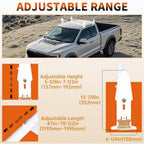 Adjustable Van Roof Ladder Rack for Chevy Ford GMC Express (47'' - 77")