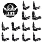 1" Rubber Handlebar Grip for Harley Touring Chopper Bobber Sportster Chrome