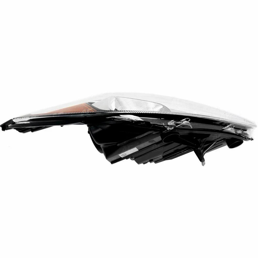 Halogen Headlight with Bulb for Ford Fiesta (2014–2018) Left Side, Black Bezel