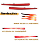 Red LED Rear Bumper Reflector Tail Lights for Lincoln MKZ (2013–2020)