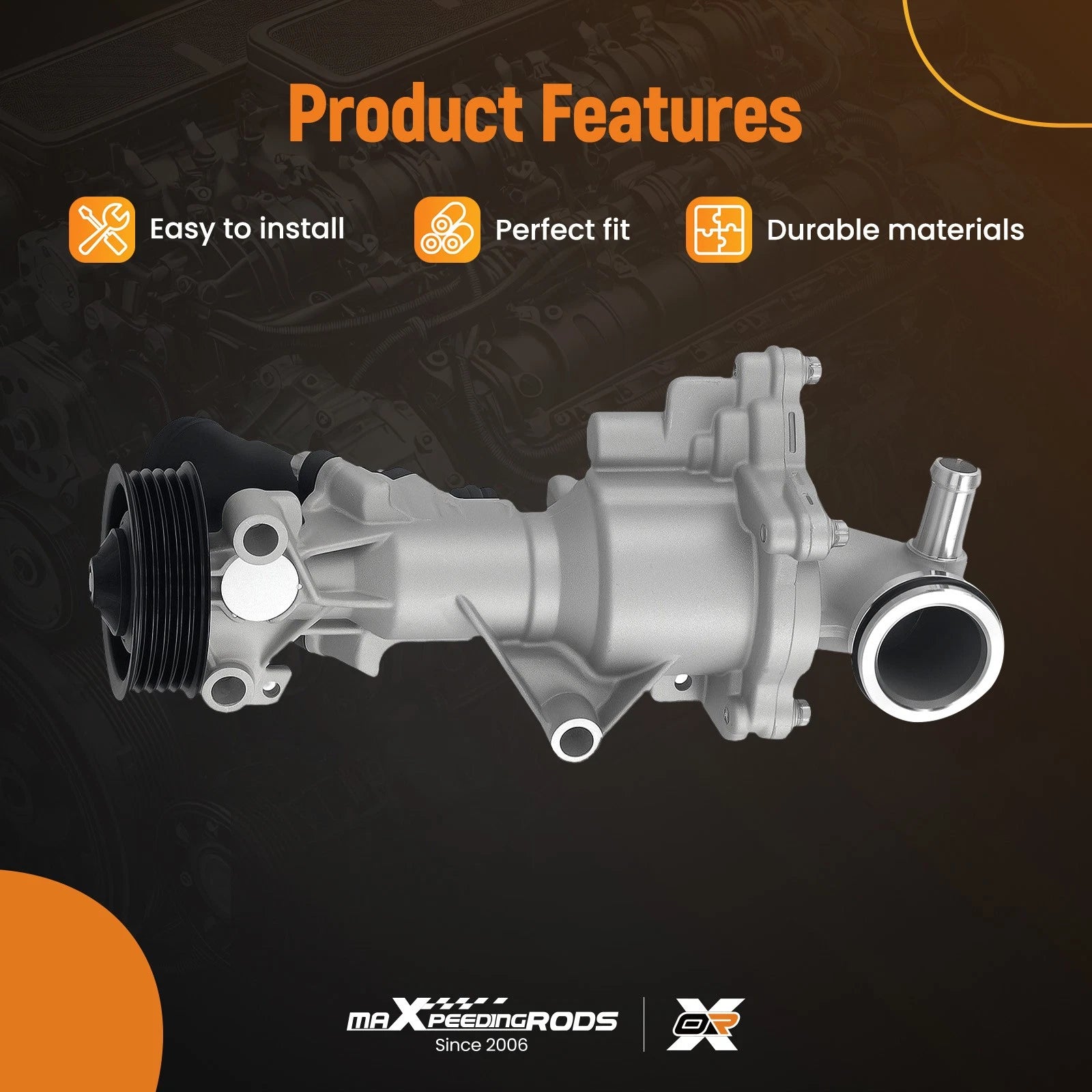 Certified Water Pump for Mercedes B250 CLA250 GLA250 (2015–2019)