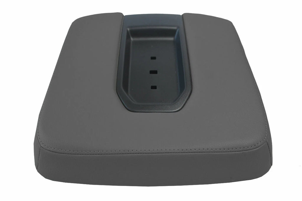 Leather Console Lid Armrest Cover for GMC Sierra (2019–2020) Gray