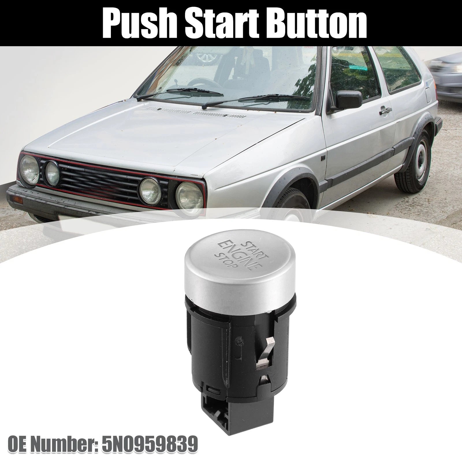 Push Start Stop Button Cover for Volkswagen Tiguan (2009–2016) 5N0959839