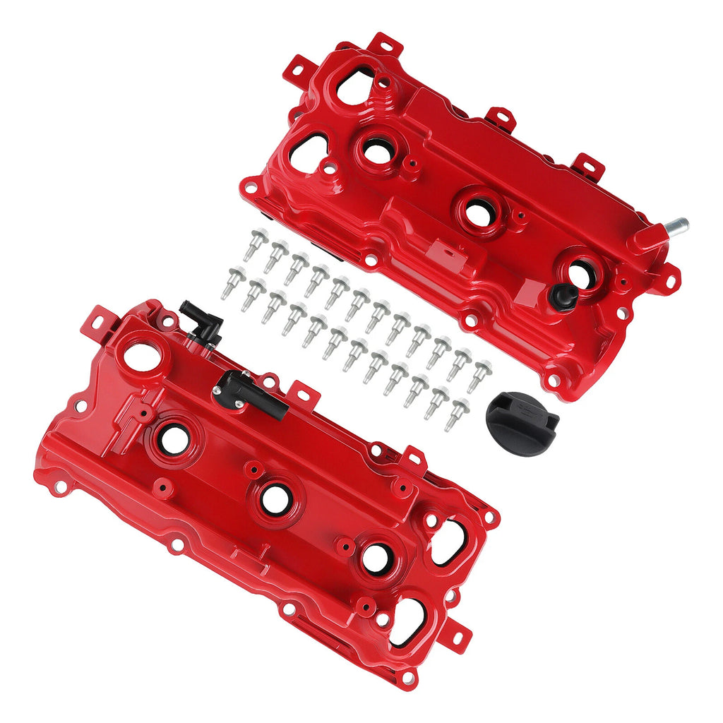 2X Aluminum Valve Covers with Gaskets for Nissan Altima Murano QX60 (2015–2018)