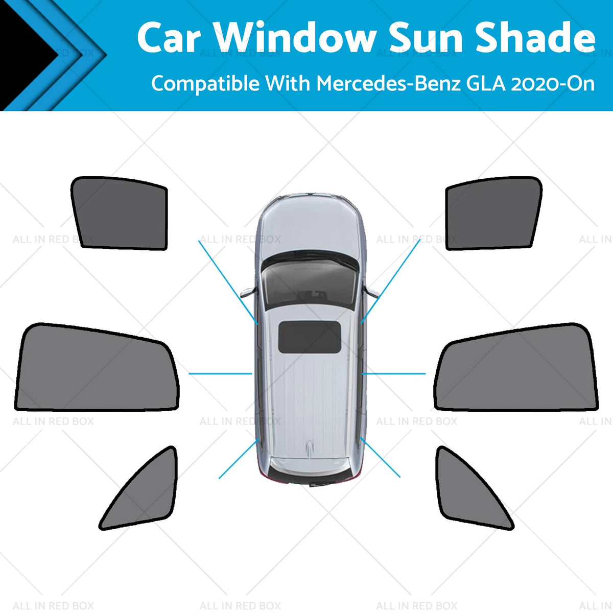 Magnetic Mesh Window Sun Shades for Mercedes-Benz GLA (2020–On)