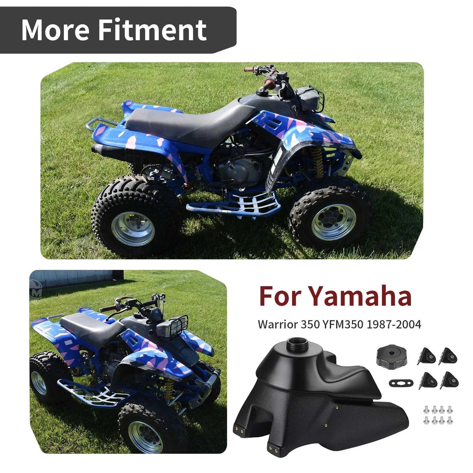 Gas Fuel Petrol Tank for Yamaha Warrior 350 (1987–2004)