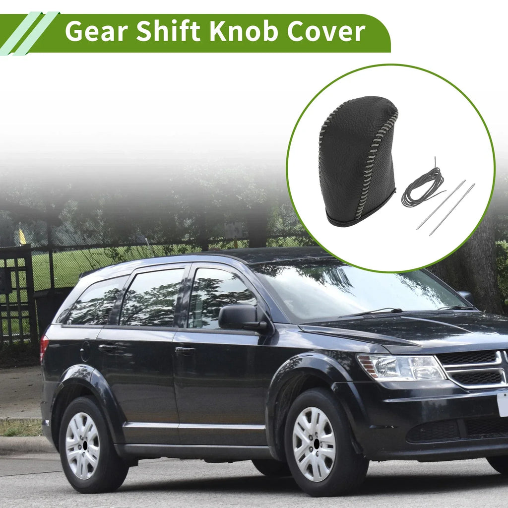 Dodge Journey Gear Shift Knob Cover 2011-2020 Pebbled Black Grey